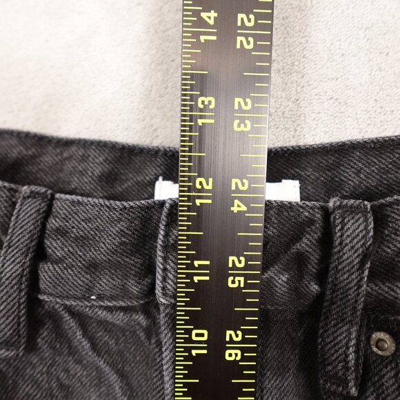 Pacsun Dad jean high rise relaxed straight women's 26 black button fly - Picture 6 of 13